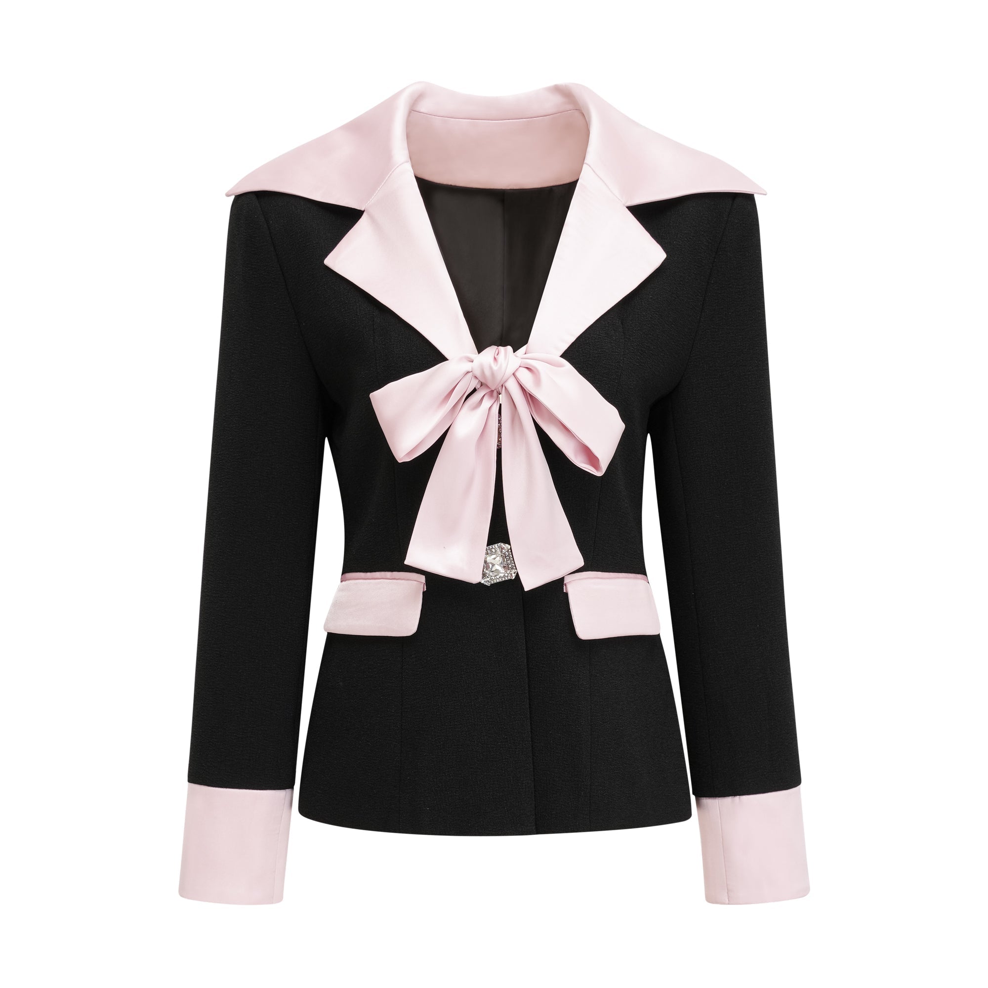 Uaine Black Two-Piece Jacket and Skirt Set (Final Sale-US Only)