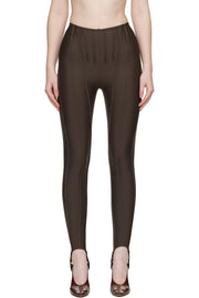 Cordelia Brown Decorative Stitching Leggings (Final Sale)