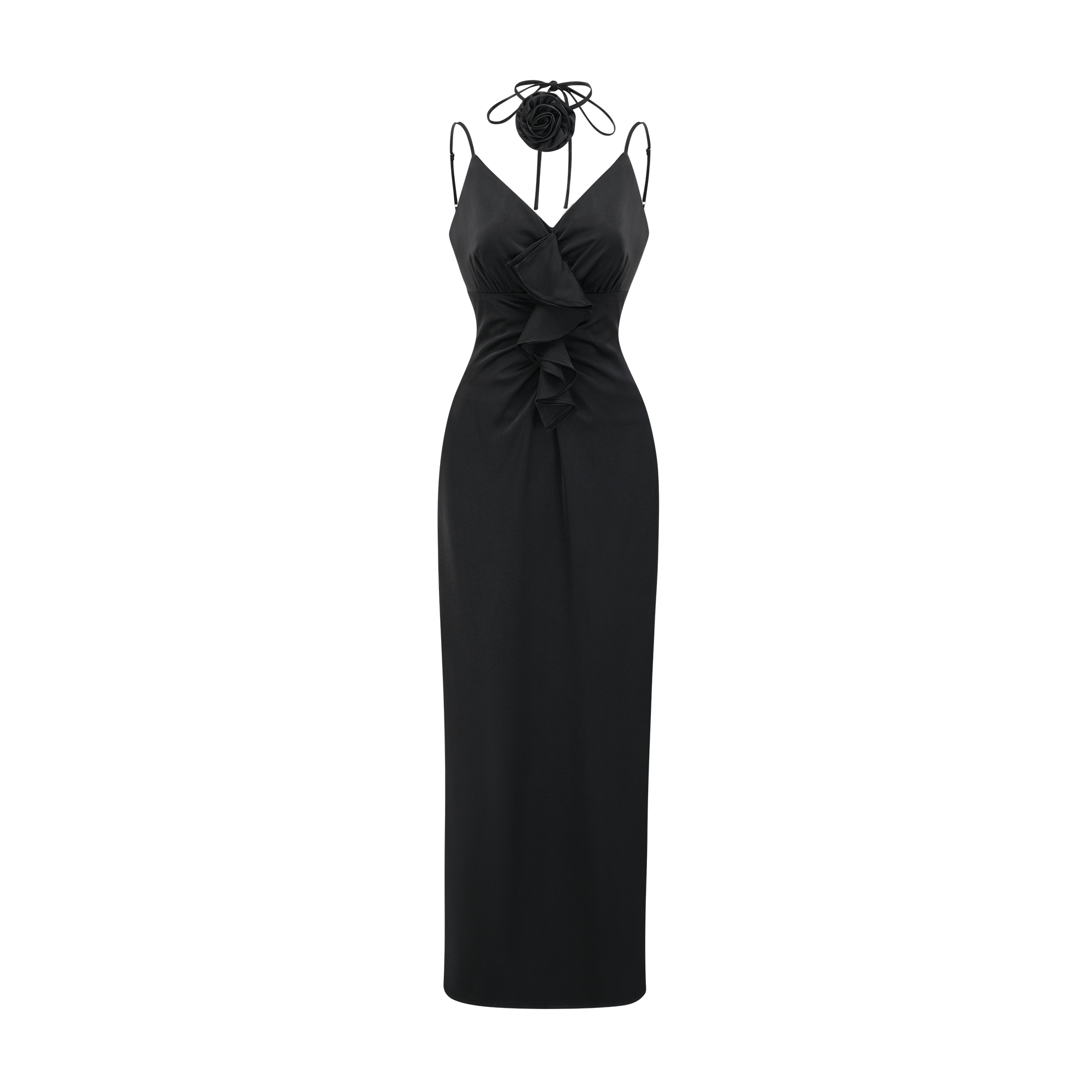 Reine black floral midi dress (US Only)