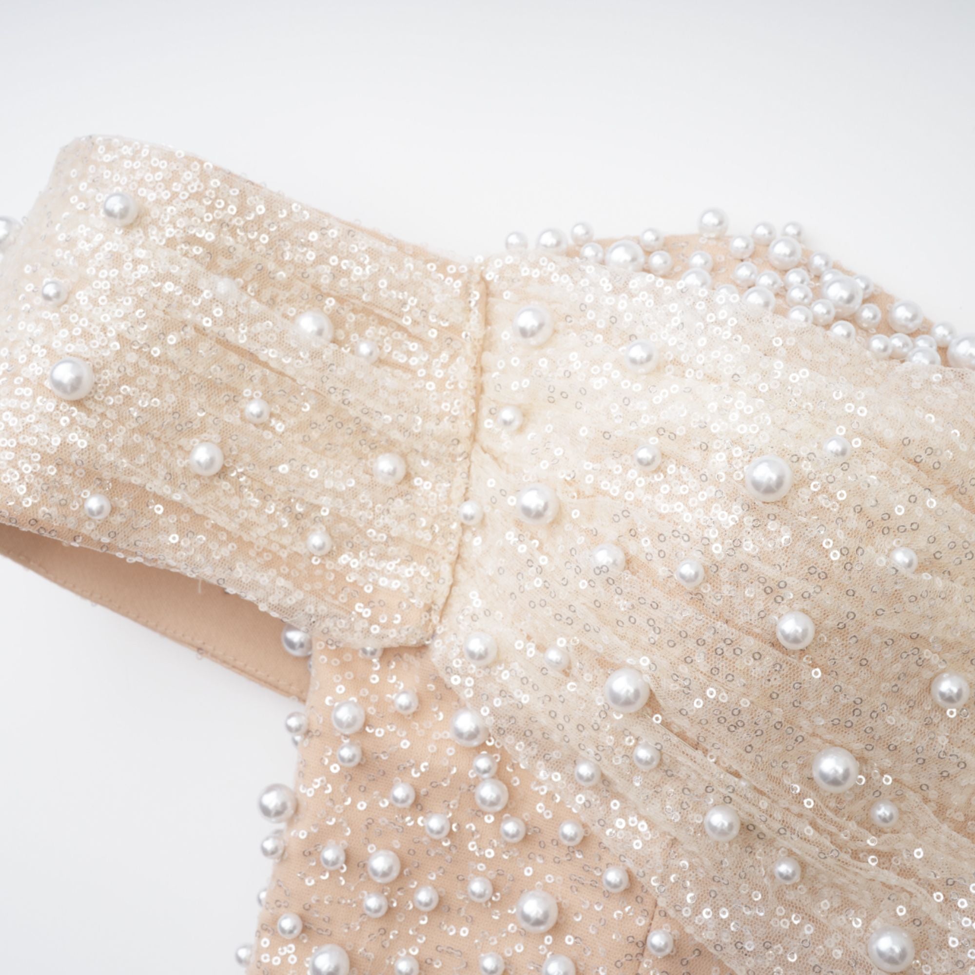 Sabine faux pearl-embellished maxi dress