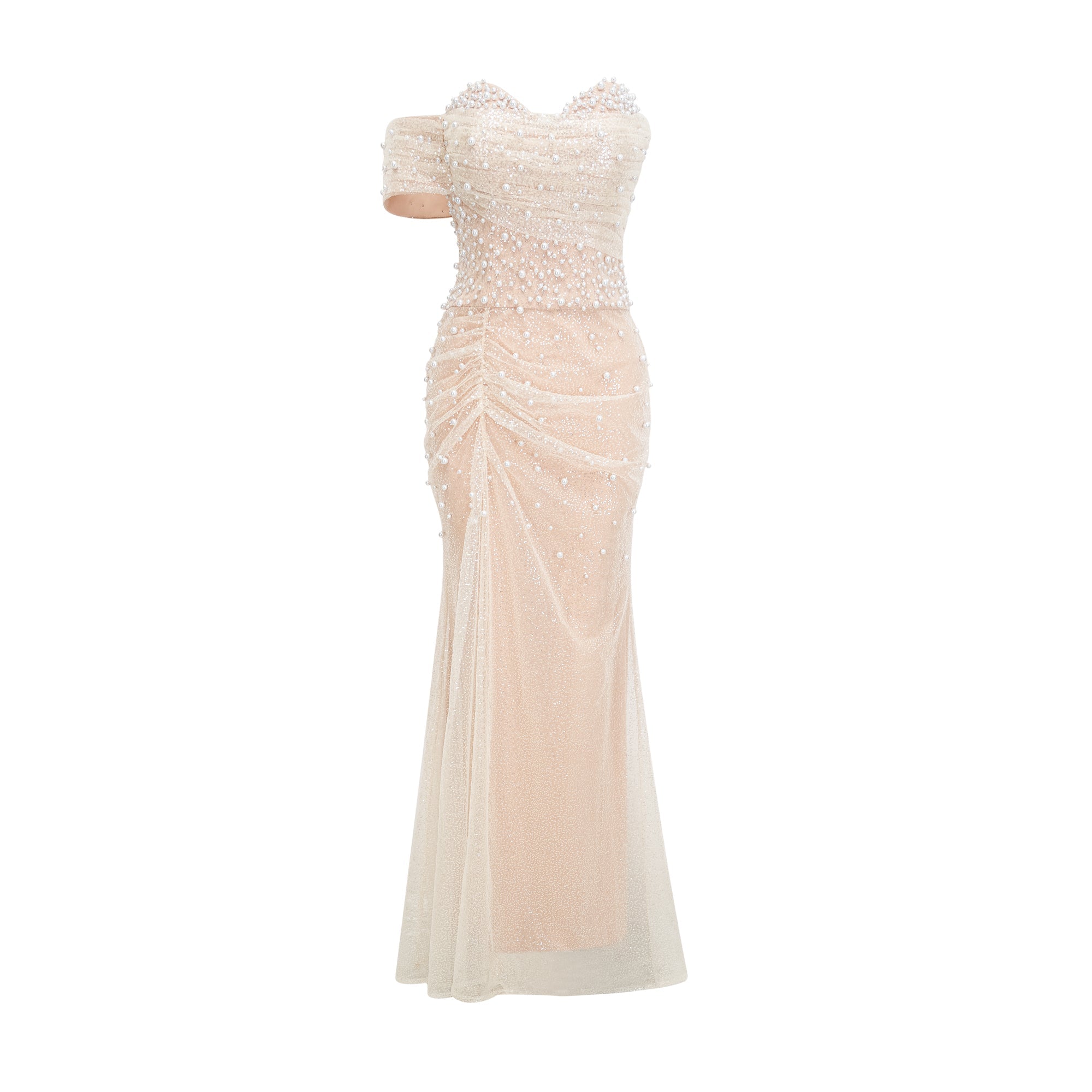 Sabine faux pearl-embellished maxi dress