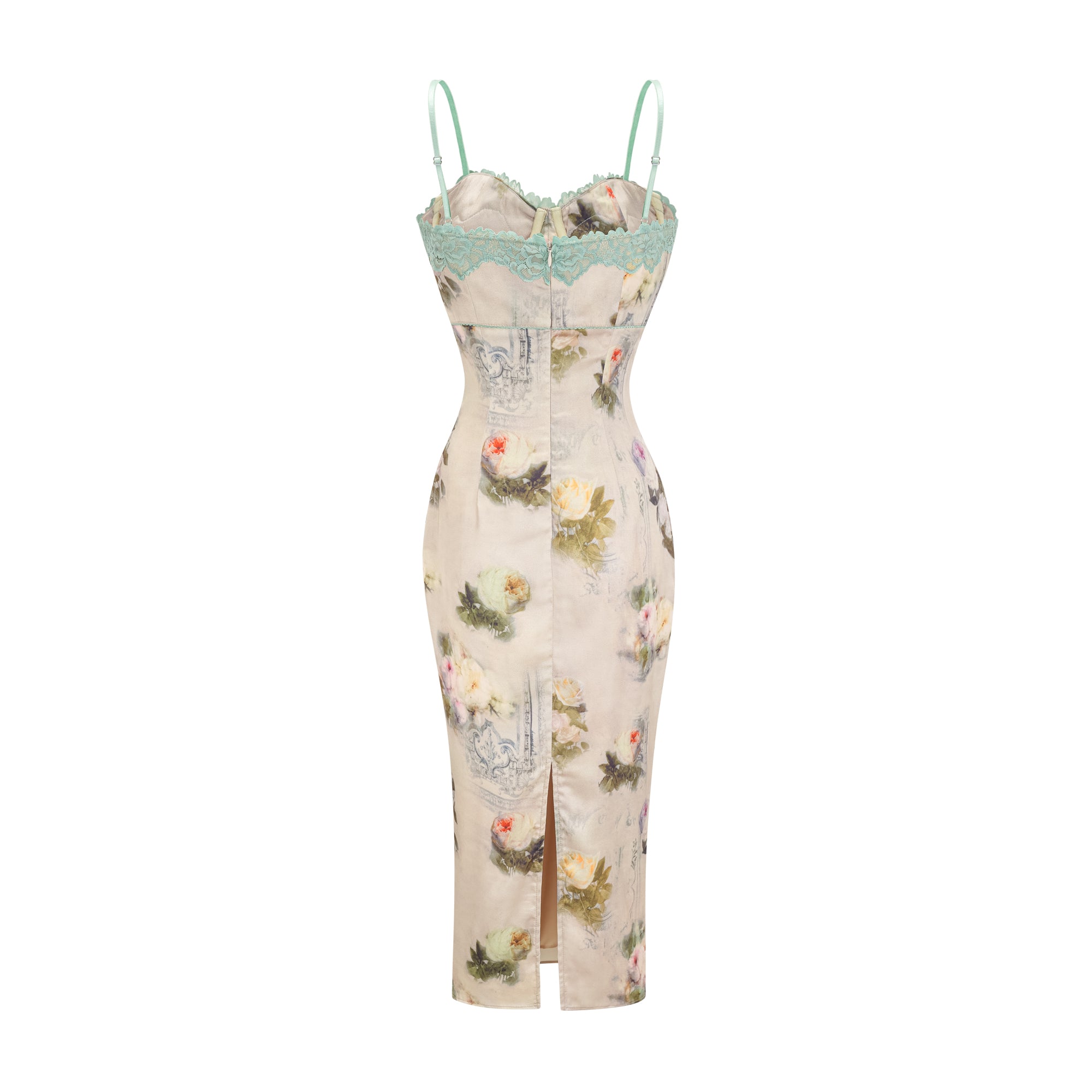 Sanne floral-print lace-trim midi dress (Final Sale)