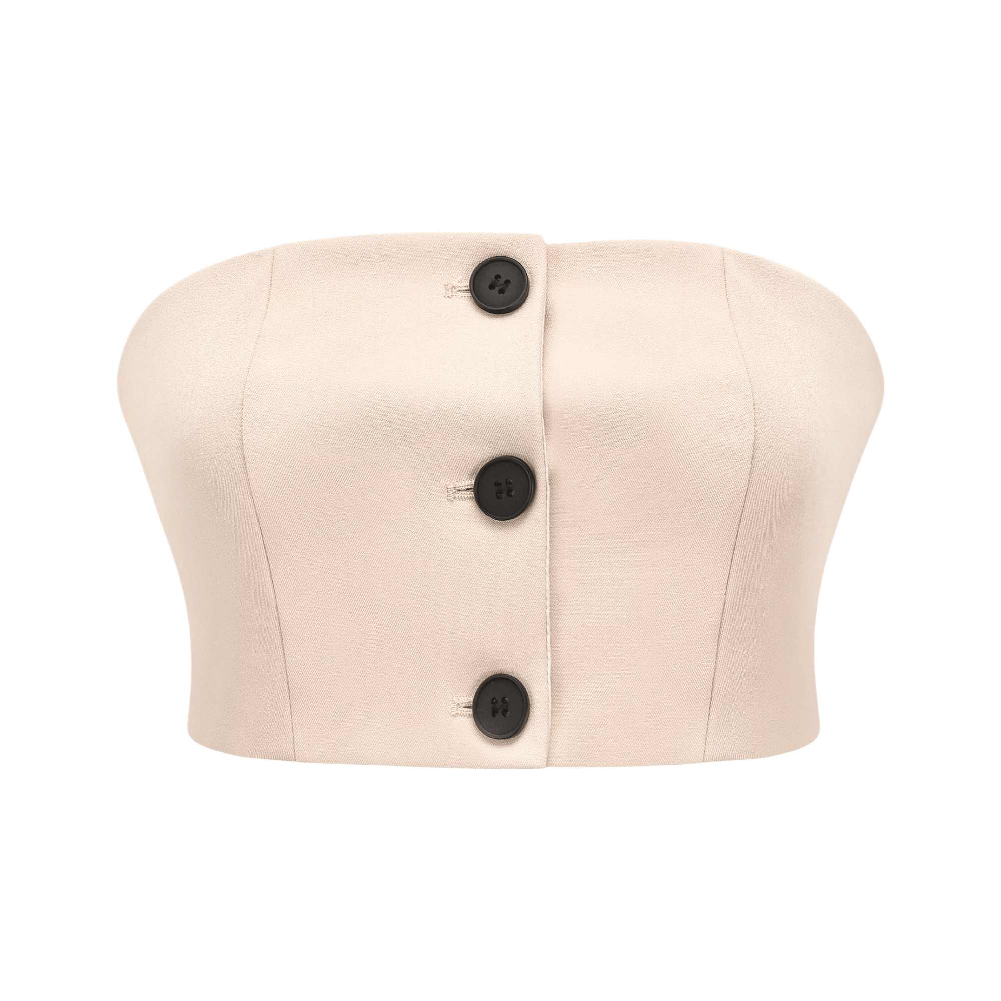 Naomi button-detail crop top