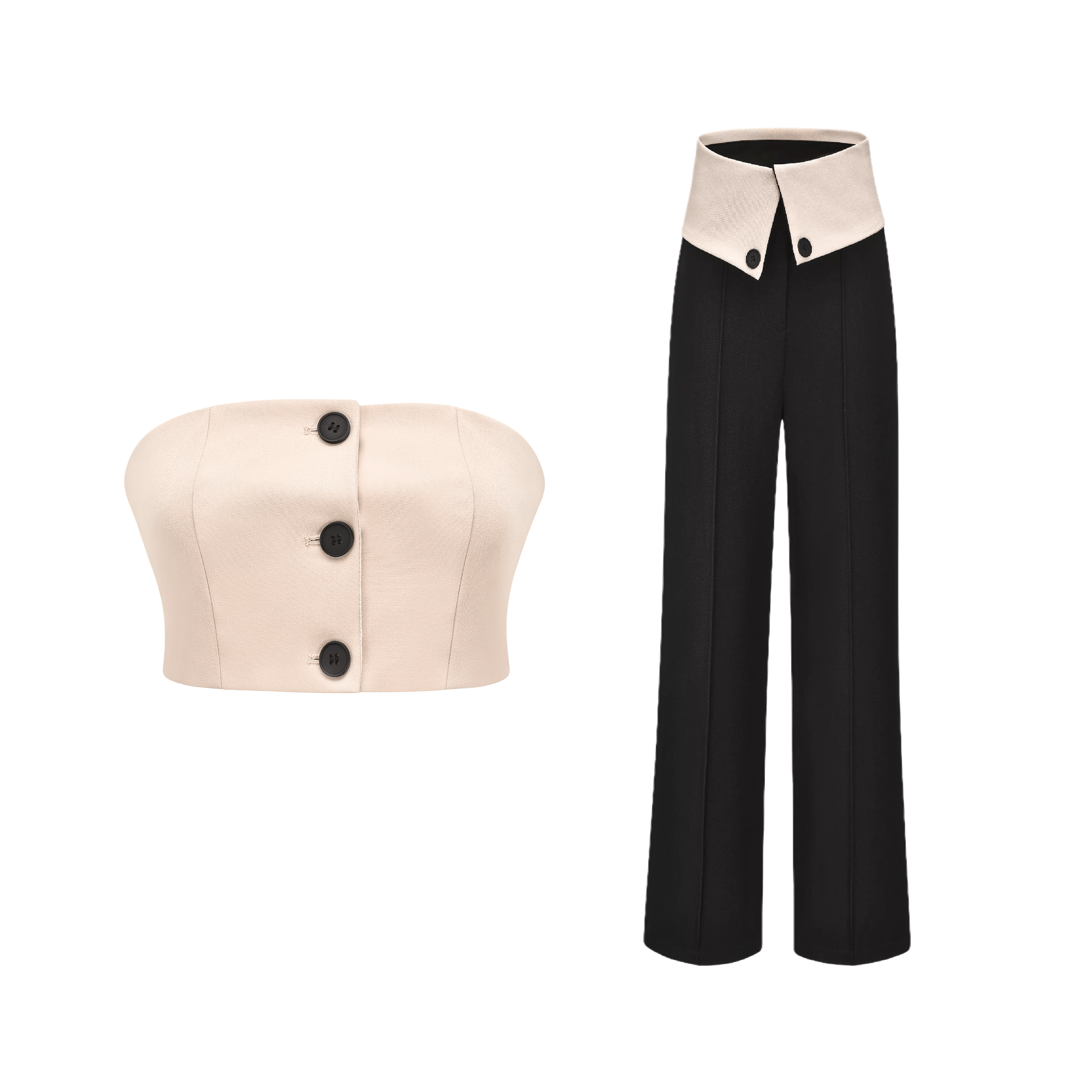 Naomi crop top & trousers matching set (Final Sale-US Only)