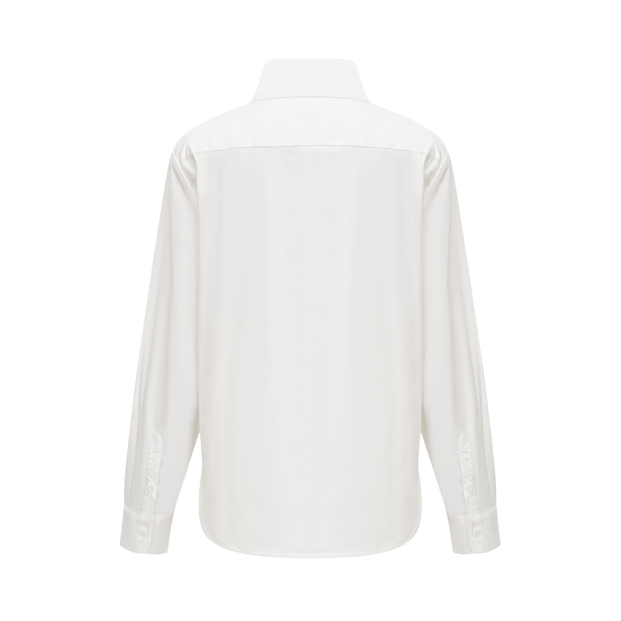 Solène white pointed-collar shirt