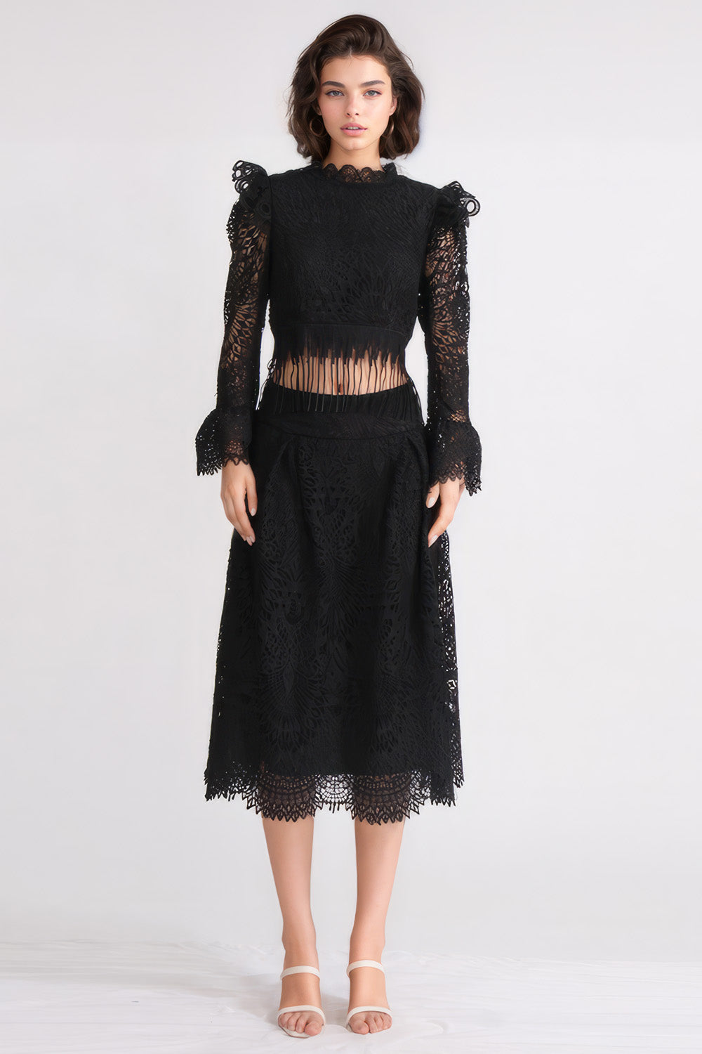 Lace 2-Piece Set - Black