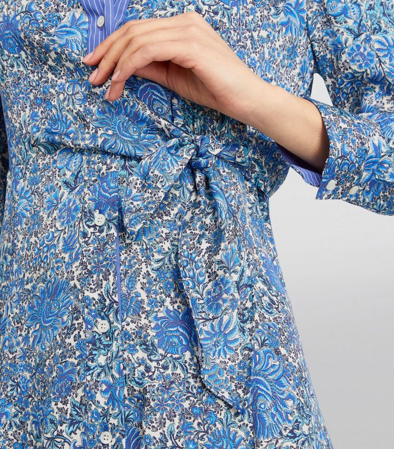 SANDRO  Floral Print Midi Dress - Blue