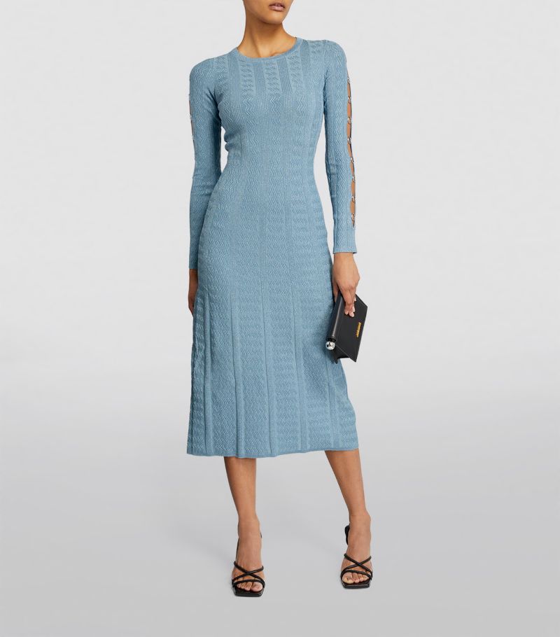 SANDRO  Knit Midi Dress - Blue